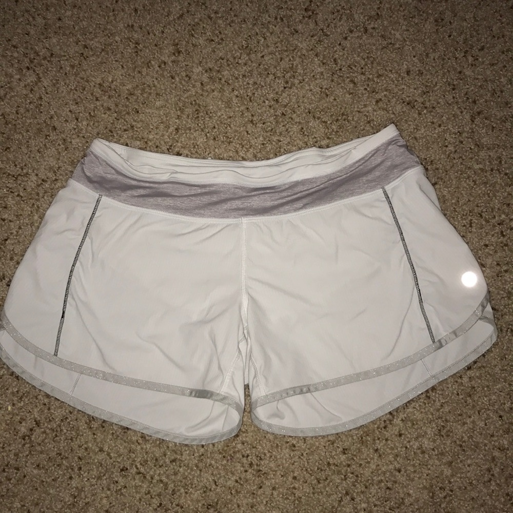 White Speed Lululemon Shorts